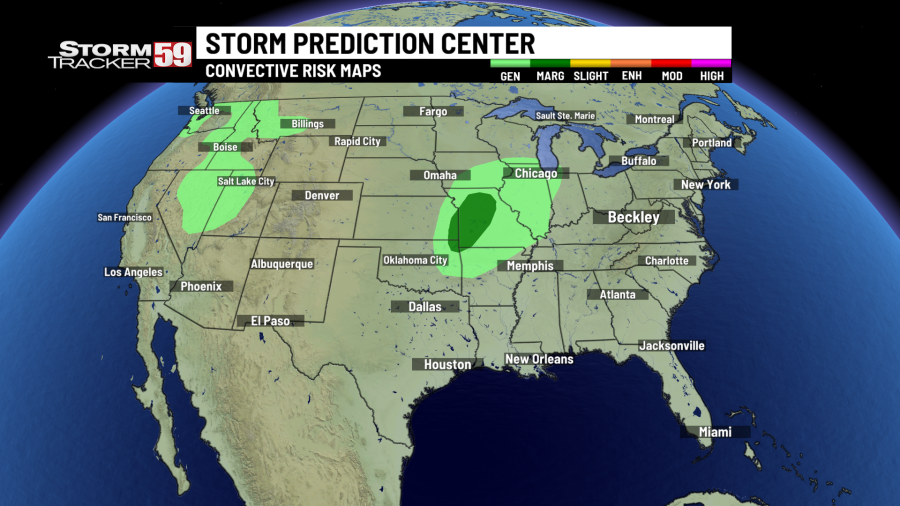 <em>An example of the convective outlook used by the Storm Prediction Center</em>