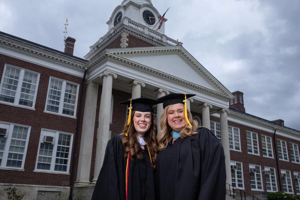 Joelle Kessler, right, and her daughter Megan each will receive diplomas from The College of New Jersey on May 19.