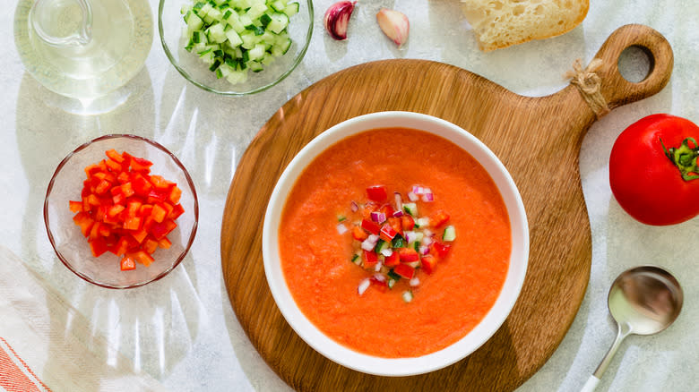 bowl of gazpacho