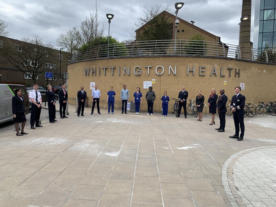 Airline staff brought first class facilities to staff at Whittington Hospital. (NHS)