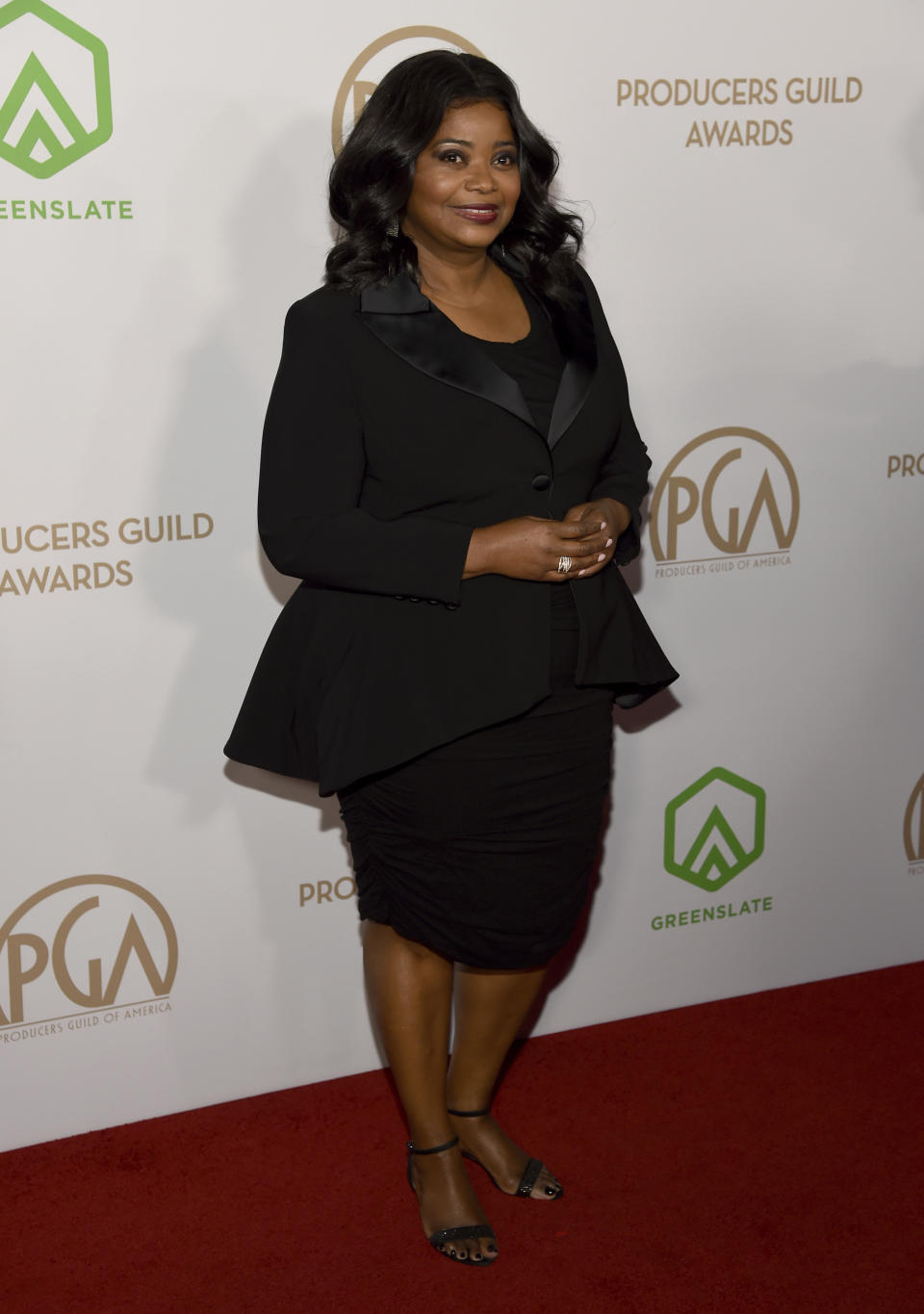 Octavia Spencer arrives at the 2020 Producers Guild Awards at the Hollywood Palladium on Saturday, Jan. 18, 2020, in Los Angeles, Calif. (AP Photo/Chris Pizzello)