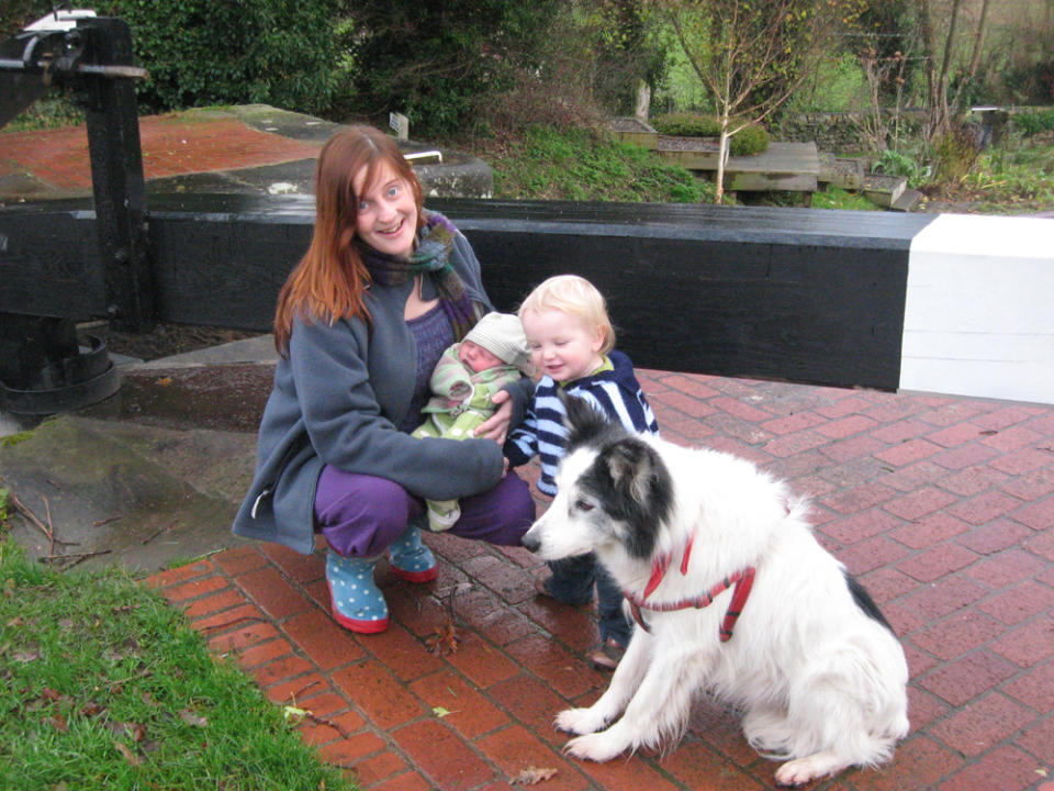 Zoe with her children by the Llangollen canal in 2010 (Collect/PA Real Life)