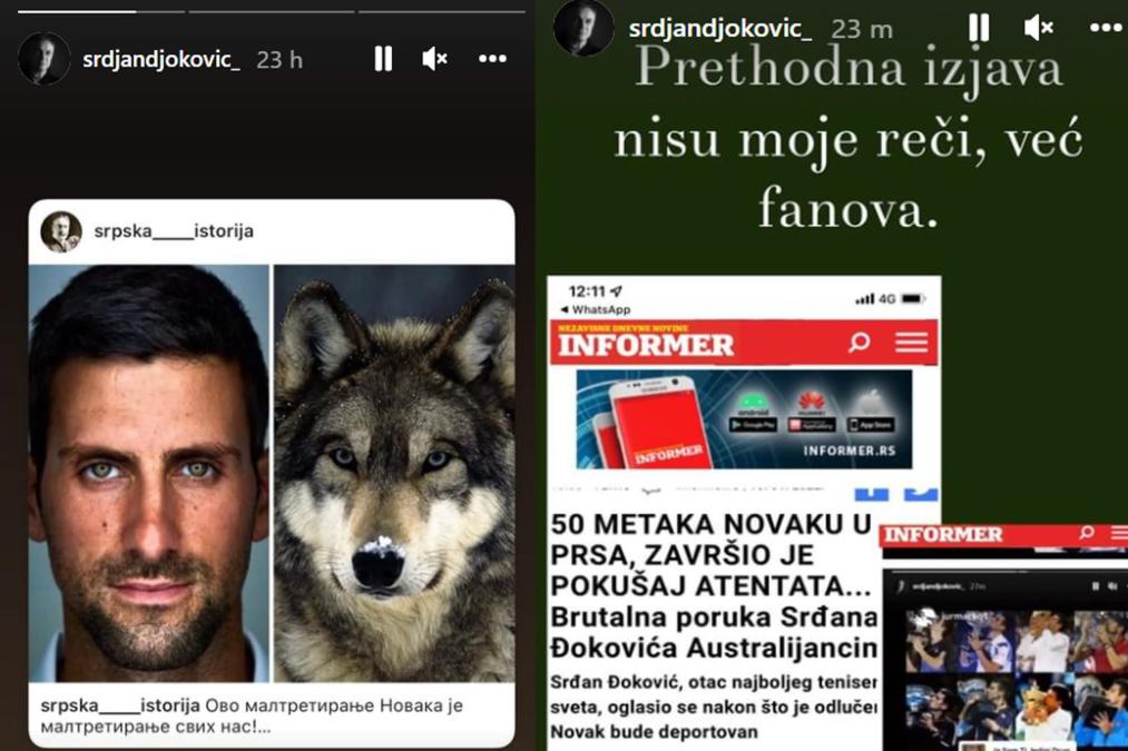 50 balas en el pecho&quot;: el mensaje controvertido del padre de Novak Djokovic