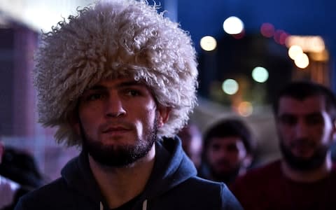 Khabib Nurmagomedov arrives at the T-Mobile Arena in Las Vegas - Credit: Zuffa LLC/Brandon Magnus