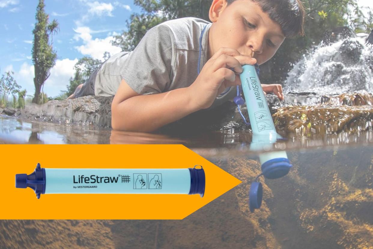 someone using the lifestraw Amazon gadget