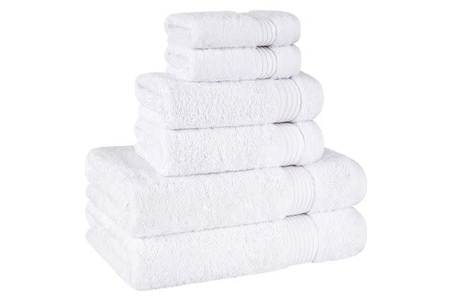White Fluffy Bath Towels Stock Photo - Download Image Now