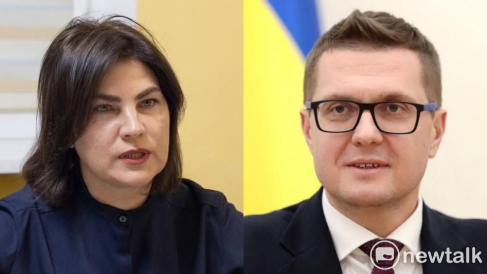 烏克蘭總檢察長維涅迪克托瓦（左）與國家安全局（SBU）局長巴卡諾夫（右）的下屬涉嫌通敵，兩位首長遭澤連斯基開除。   圖：Iryna Venediktova推特／烏克蘭國安局官網（新頭殼合成）