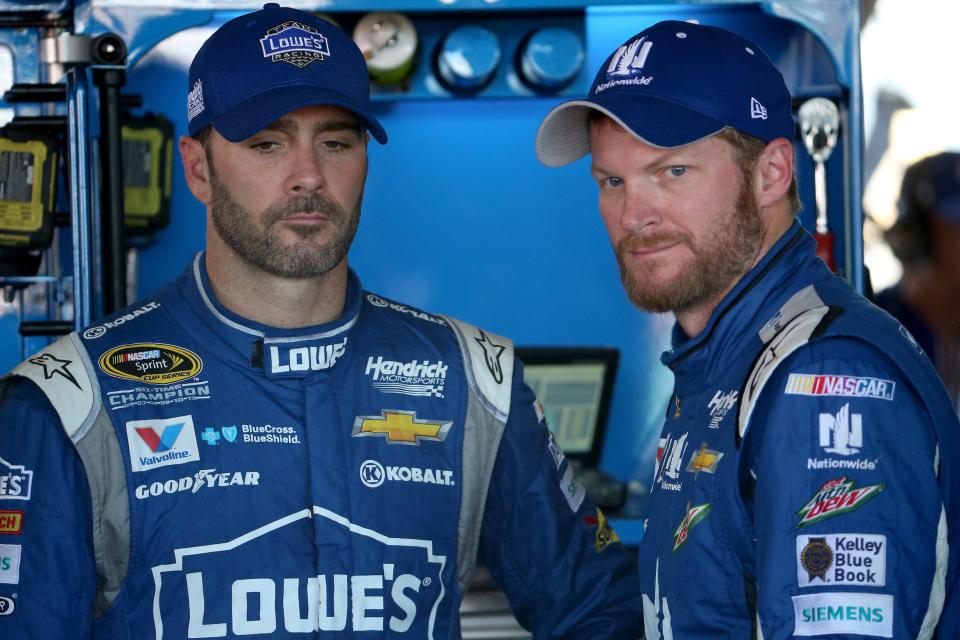 Jimmie Johnson and Dale Earnhardt Jr.