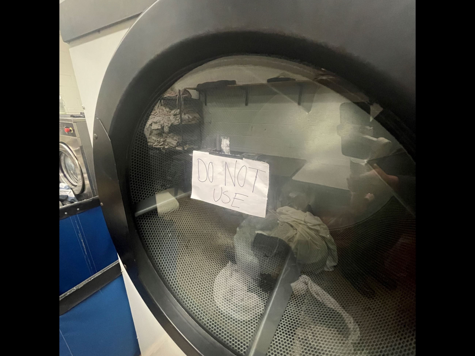 A "Do not use" sign on equipment at the Cochise County Jail. County officials are asking voters in May 2023 to approve an excise tax to pay for a new facility.