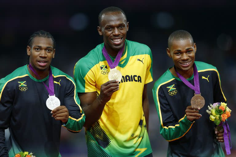 Yohan Blake, Usain Bolt y Warren Weir en los Juegos Olímpicos 2012: podio completo en los 200m y un momento bisagra para los velocistas de Jamaica