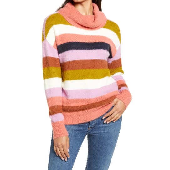 This <a href="https://fave.co/35nRLFJ" target="_blank" rel="noopener noreferrer">Calson Turtleneck Sweater</a> is available in seven colors and sizes XS to XXL. Find it <a href="https://fave.co/35nRLFJ" target="_blank" rel="noopener noreferrer">on sale for $29</a> (normally $59) at Nordstorm.