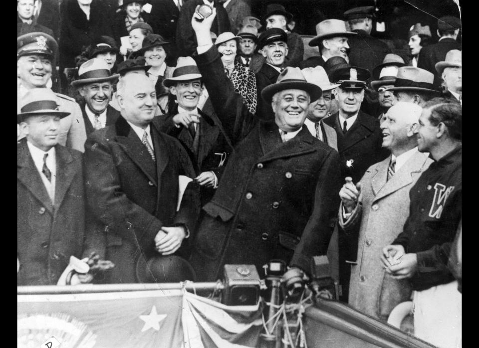 President Franklin D. Roosevelt favors creating national health insurance amid the Great Depression but decides to push for Social Security first. (Photo by Keystone/Getty Images)  