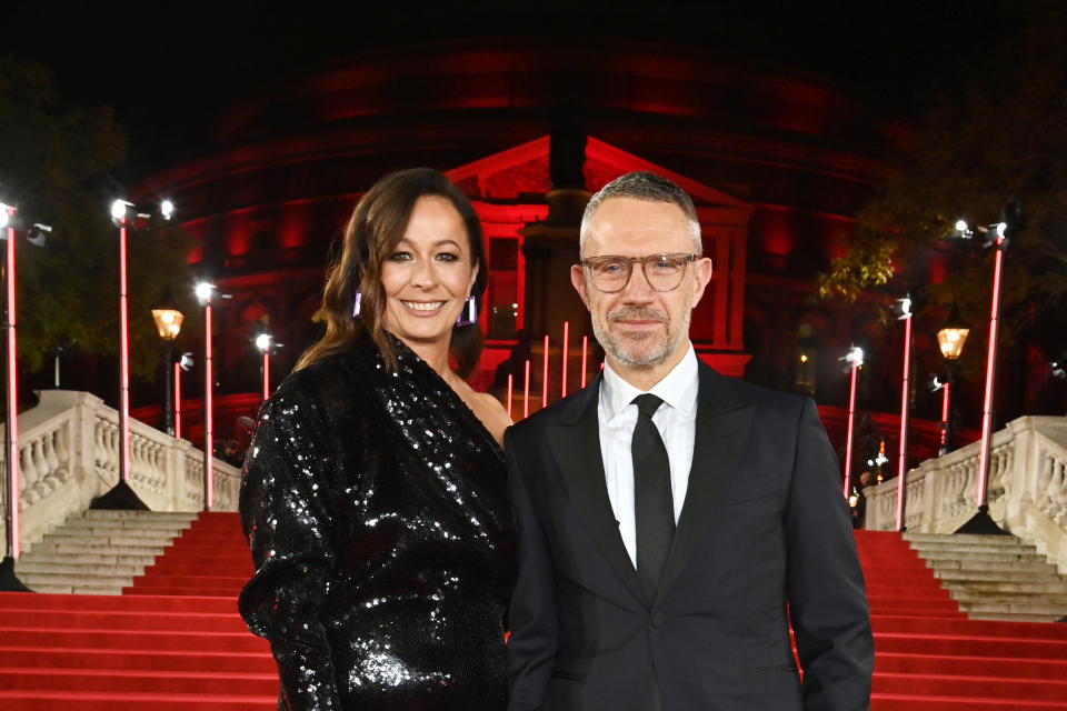 LONDON, ENGLAND - DECEMBER 05: CEO of the British Fashion Council Caroline Rush and David Pemsel attend The Fashion Awards 2022 at Royal Albert Hall on December 5, 2022 in London, England. (Photo by David M. Benett/Dave Benett/Getty Images)