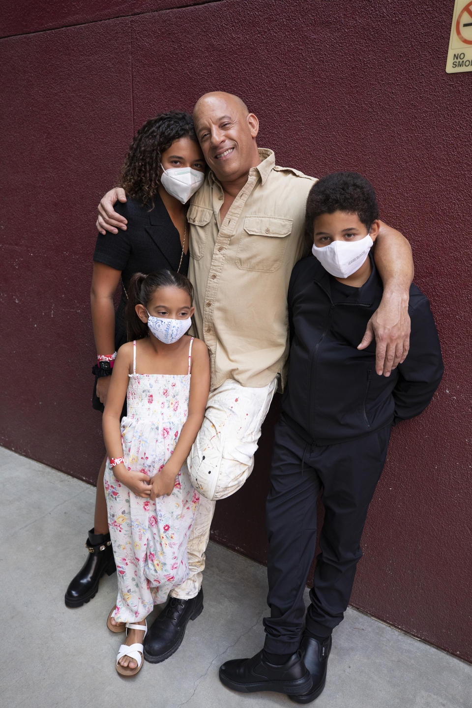 Vin Diesel was joined by his kids, Hania Sinclair, Pauline Sinclair and Vincent Sinclair at an 