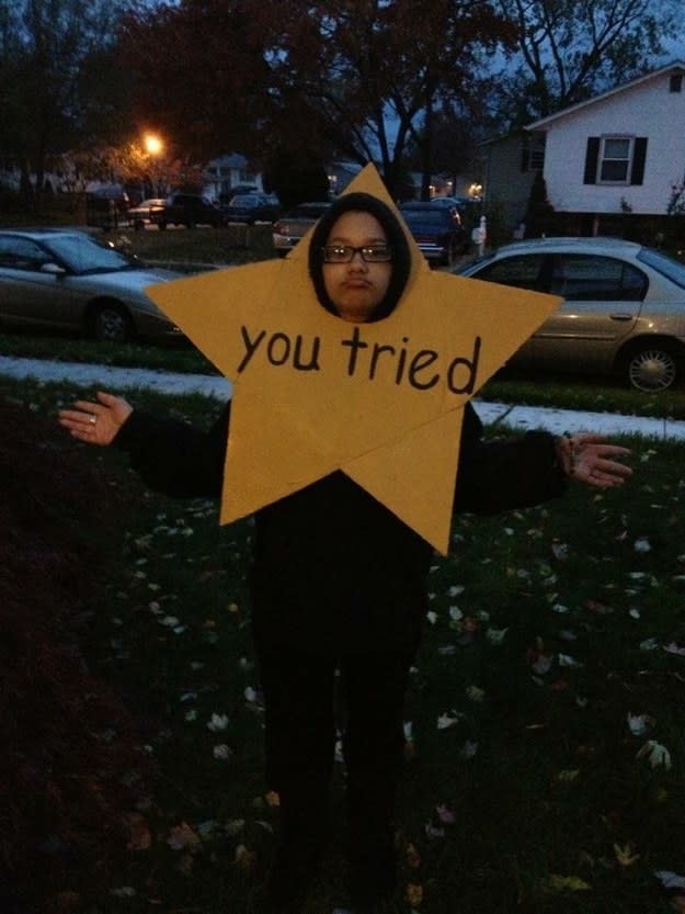 person dressed as a star