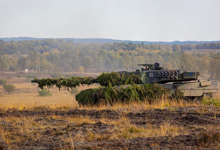 Un tanque de batalla principal Leopard 2