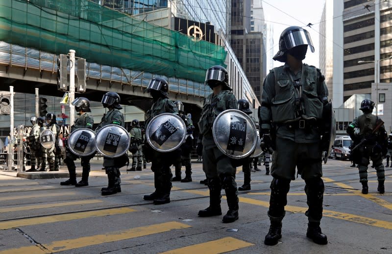 Protests in Central district in Hong Kong
