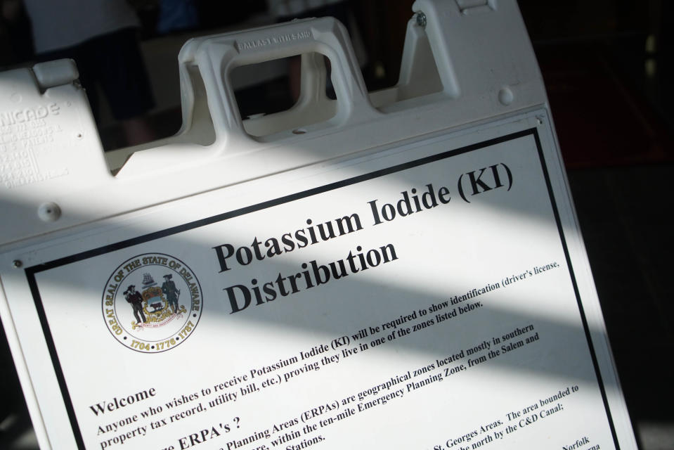 The Delaware Emergency Management Agency and Delaware Division of Public Health will distribute potassium iodide tablets to Delaware residents living within a 10-mile radius of the Salem/Hope Creek Nuclear Generating Stations, called the Emergency Planning Zone, on April 4, 2024.