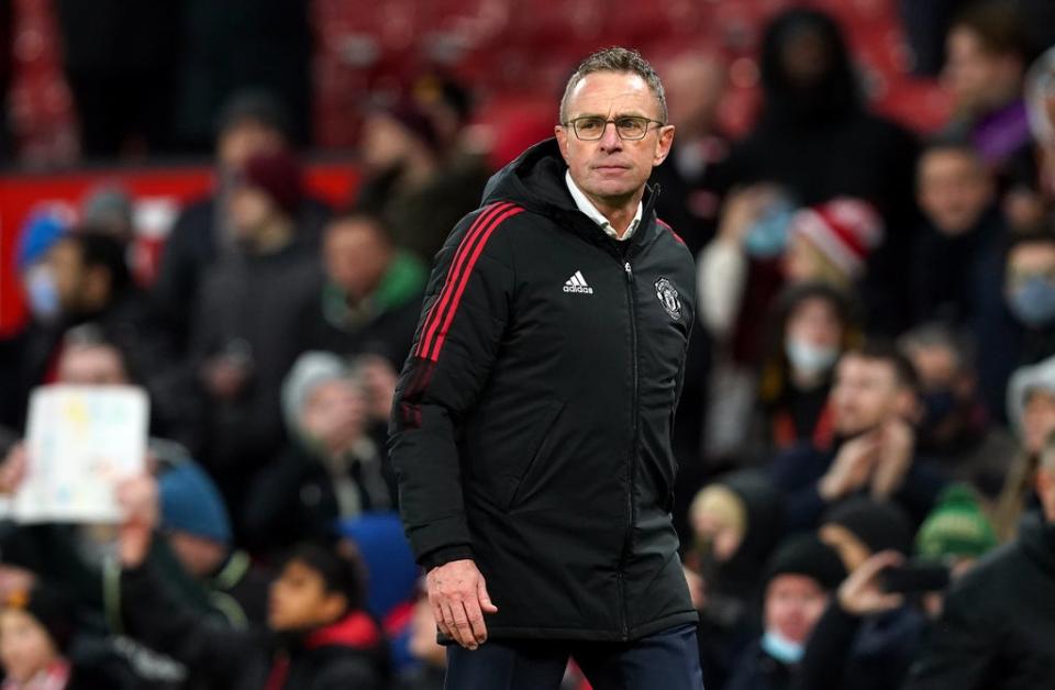 Manchester United interim manager Ralf Rangnick has voiced concerns over unvaccinated footballers (Martin Rickett/PA) (PA Wire)
