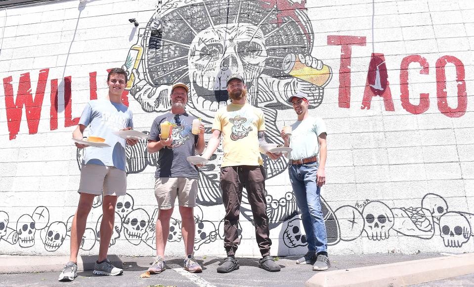 These are members of the Willy Taco team that will help put on the Willy de Mayo party on May 5.  Nick Ackard, marketing communications, Kenneth Cribb, partner Hub City hospitality, Tyler Handler, culinary director, and Tucker Ingrum, bartender. 