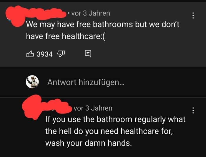 Person who says why do you need universal healthcare when you can just wash your hands