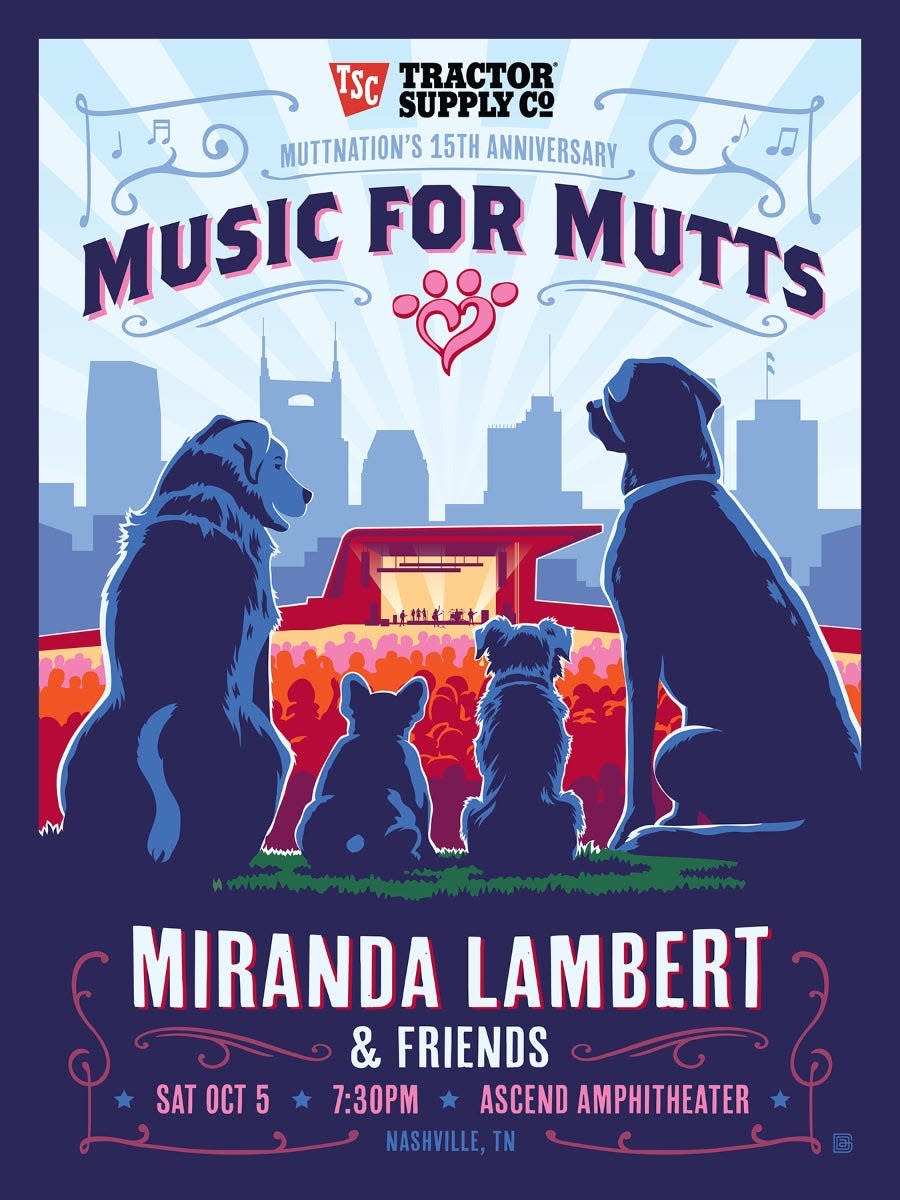 Miranda Lambert will throw a benefit concert for MuttNation this fall in Nashville.
