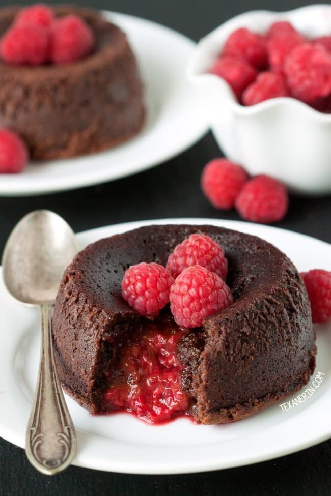 <strong>Get the <a href="http://www.texanerin.com/raspberry-molten-lava-cakes/" target="_blank">Raspberry Molten Lava Cake recipe</a>&nbsp;from Texanerin</strong>
