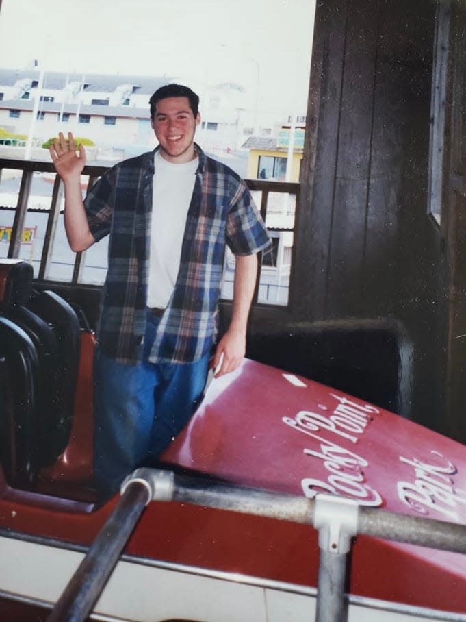 Doug, seen here, and Derek Perry's first jobs were at Rocky Point Park. As kids they used to say if Rocky Point ever closed, they would move away from Rhode Island. Both came true.