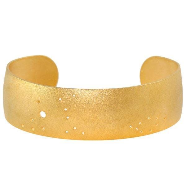 These cuffs are etched with&nbsp;each sign's unique constellation pattern. Shop them <a href="https://www.ahalife.com/product/149000003060/zodiac-constellation-cuff" target="_blank">here</a>.