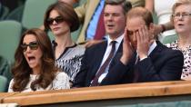 <p> Prince William and Kate Middleton attended the men's singles final between Novak Djokovic and Roger Federer during the 2014 Wimbledon tournament - and we got some seriously amusing faces from the Princess of Wales. </p> <p> Kate loves tennis, and she has even shared the court with former World Number One Roger Federer in the past, so she was no doubt heavily invested in cheering on her tennis pal. </p> <p> While William went for a more insular gesture, rubbing his temples, Kate fully let her emotions out with wide-mouthed gasps and excitement. </p>