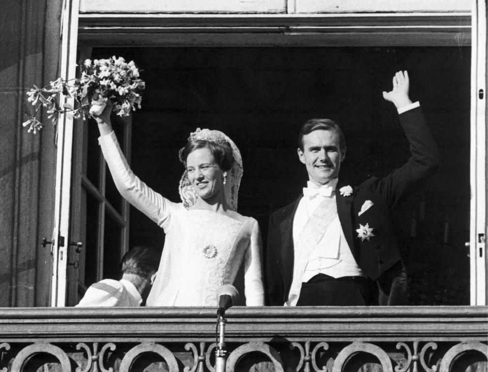 Queen Margrethe and Jenrik's wedding day