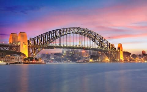 Sydney's famous bridge - Credit: Getty