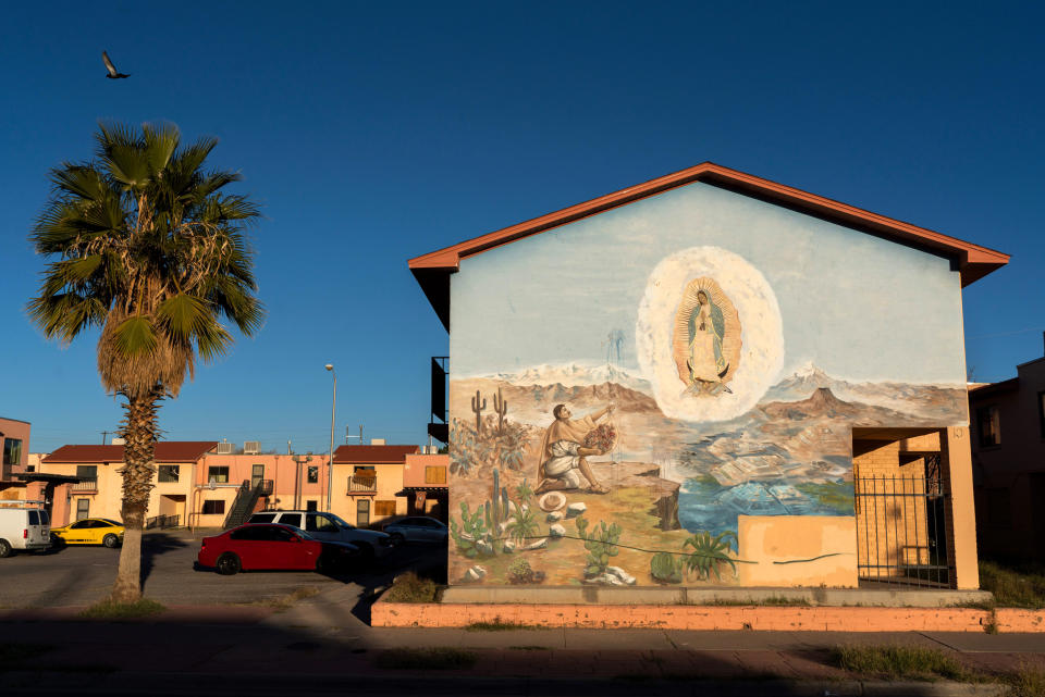 Image: A mural of Juan Diego and Our Lady of Guadalupe in El Paso, Texas, on Nov. 28, 2018. (Paul Ratje / AFP-Getty Images file)