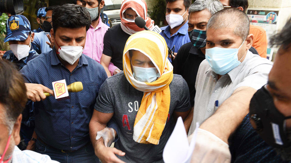 Sushil Kumar, pictured here in the custody of Delhi Police.