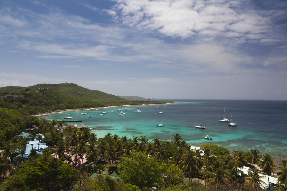 This is the Caribbean getaway the family are reportedly staying at, called Mustique. Source: Getty