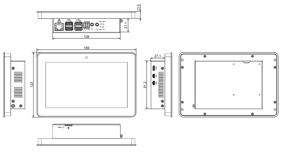 EDATec Pi 5 Industrial Cases