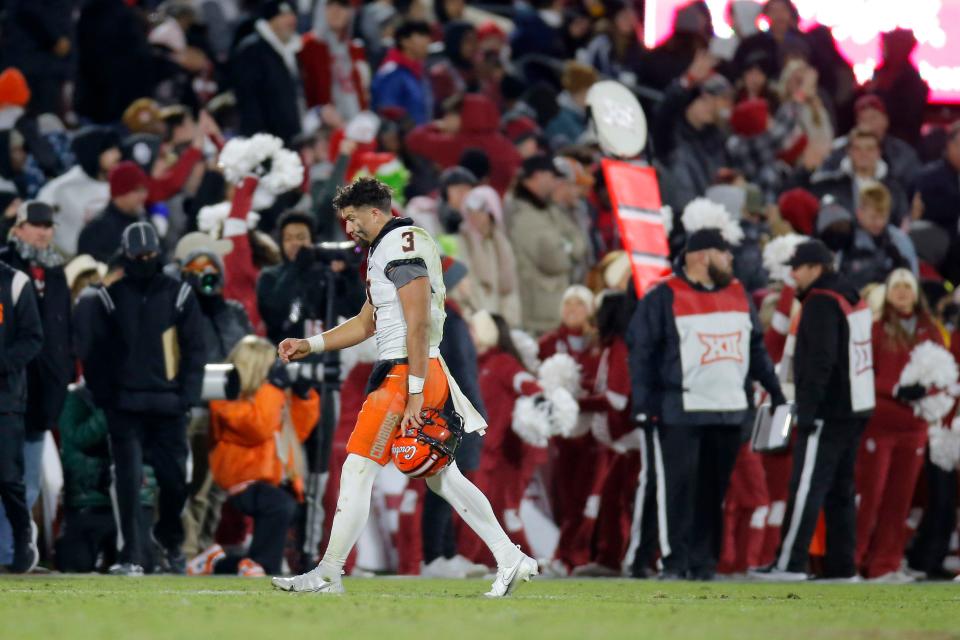 Oklahoma State and Wisconsin will both be without their starting quarterbacks in the Guaranteed Rate Bowl after they each entered the transfer portal.