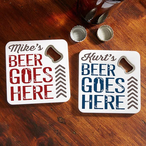 Personalized Bottle Opener Coaster