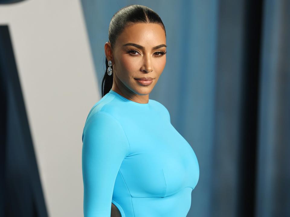 Kim Kardashian attends the 2022 Vanity Fair Oscar Party hosted by Radhika Jones at Wallis Annenberg Center for the Performing Arts on March 27, 2022 in Beverly Hills, California