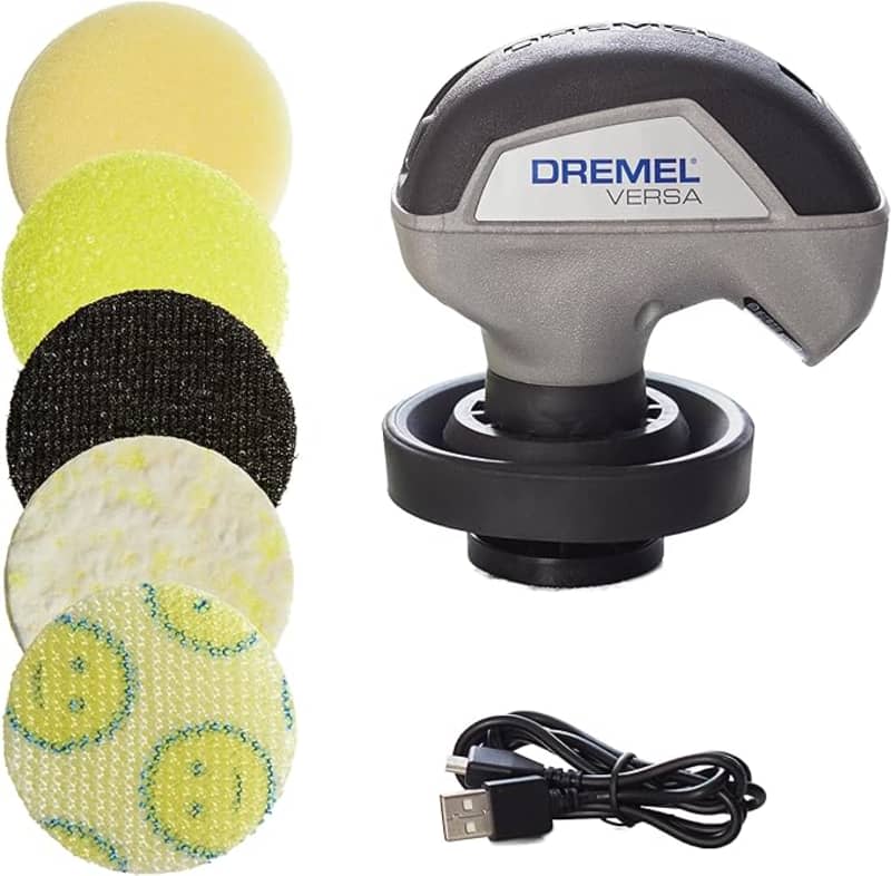 Dremel Versa Power Scrubber Kit with 5 Scrub Daddy Cleaning Sponge Pads