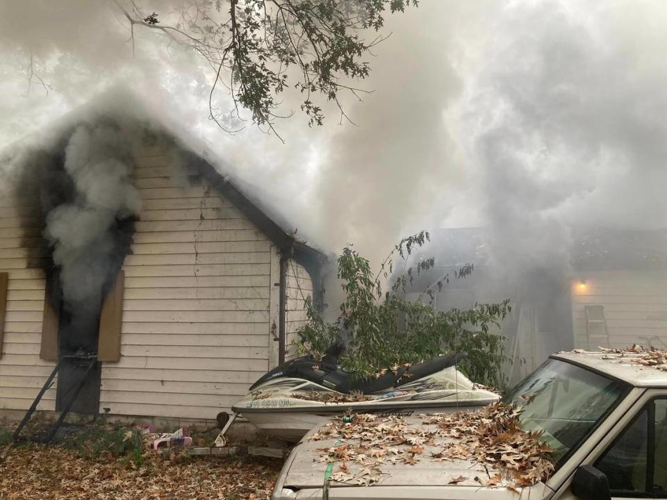 Five dogs were rescued from this house fire in Burton, S.C.