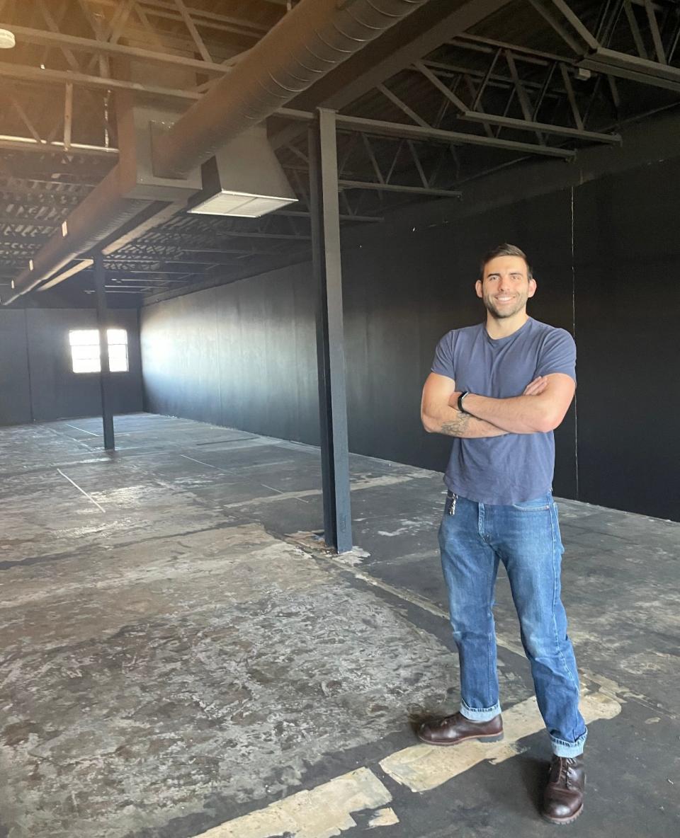 Mike Gallucci is shown inside the space that will become his new restaurant, Pizzeria 'Lucci, in Belmar Plaza.