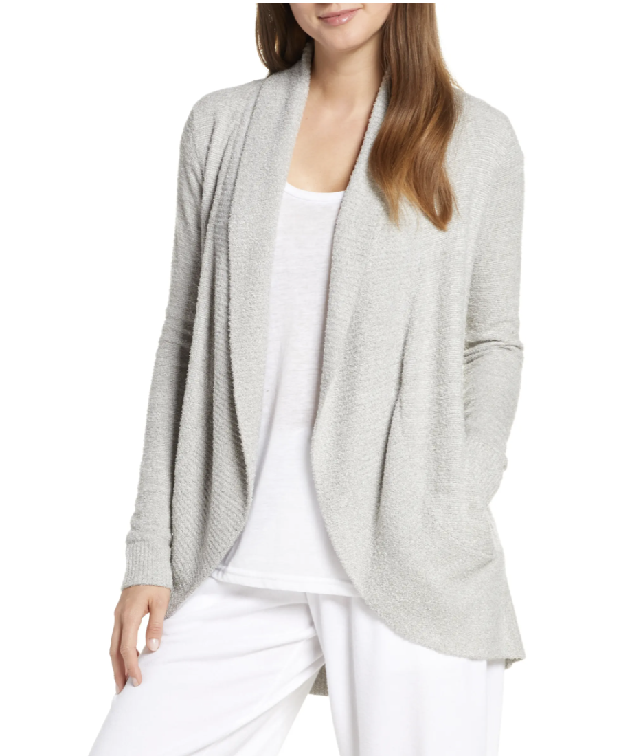 Barefoot Dreams CozyChic Lite Circle Cardigan in Pearl (Photo via Nordstrom)