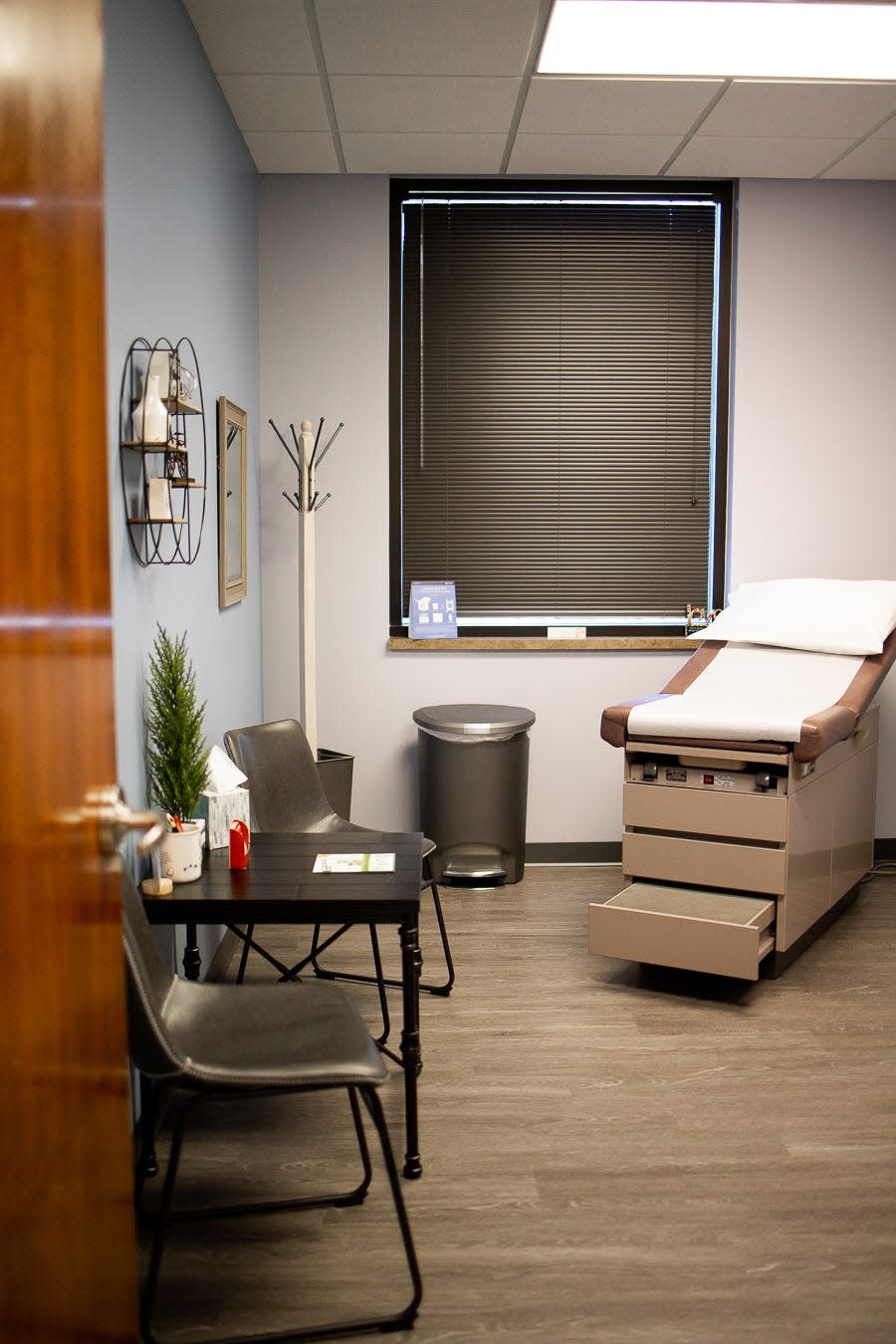 An exam room is seen at the Primary Health Partners Moore clinic