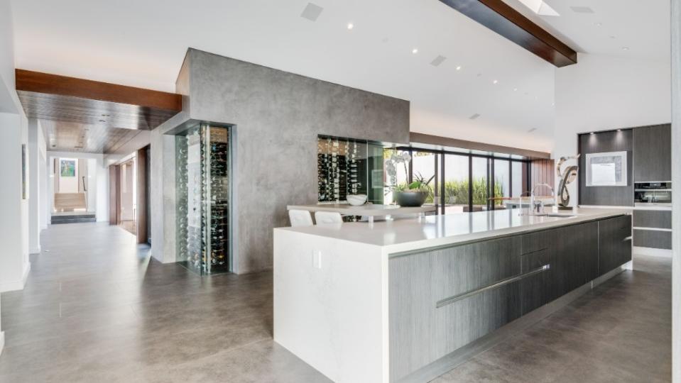 The kitchen, featuring the 18-foot kitchen island. - Credit: Peter McMenamin