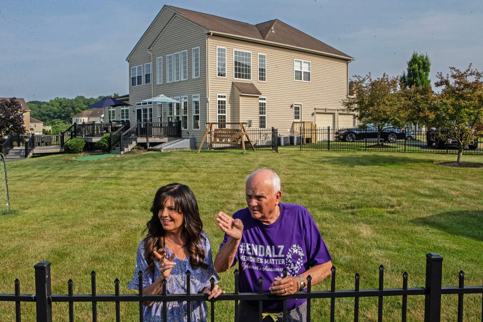 Friends and caregivers  Maggie Goonan and Ken Creasey are featured at Goonan’s home in Middletown, Monday, June 19, 2023. Creasey’s wife and Goonan’s mother were friends at the Arden Courts assisted living facility causing Creasey and Goonan to become close when they began to have bad experiences at the facility. 