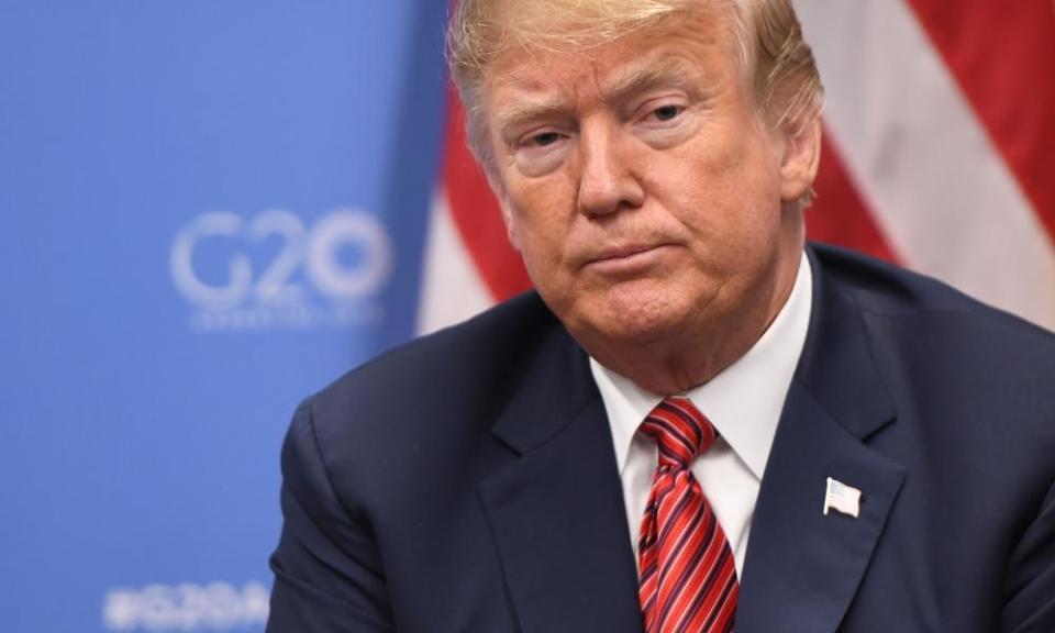 Donald Trump, seen during a bilateral meeting with German chancellor Angela Merkel in Buenos Aires.