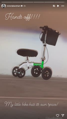 <p>Victoria Beckham/ Instagram</p> Victoria Beckham's scooter