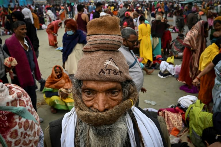 Authorities said it was extremely difficult to enforce Covid restrictions on the huge numbers of pilgrims (AFP/DIBYANGSHU SARKAR)