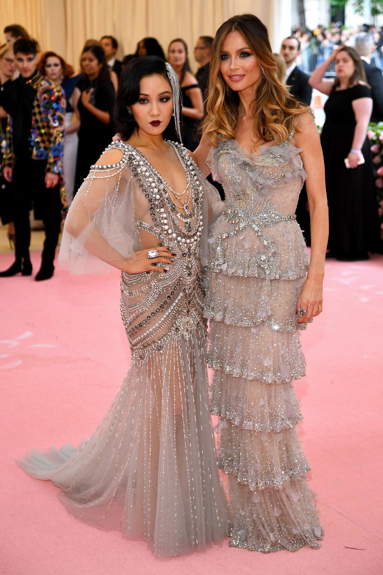 Constance Wu and Designer Georgina Chapman attend The 2019 Met Gala Celebrating Camp: Notes on Fashion at Metropolitan Museum of Art on May 06, 2019 in New York City.